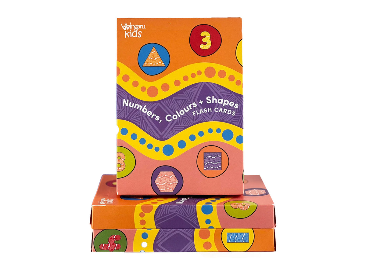 Numbers, Colours + Shapes Flash Cards
