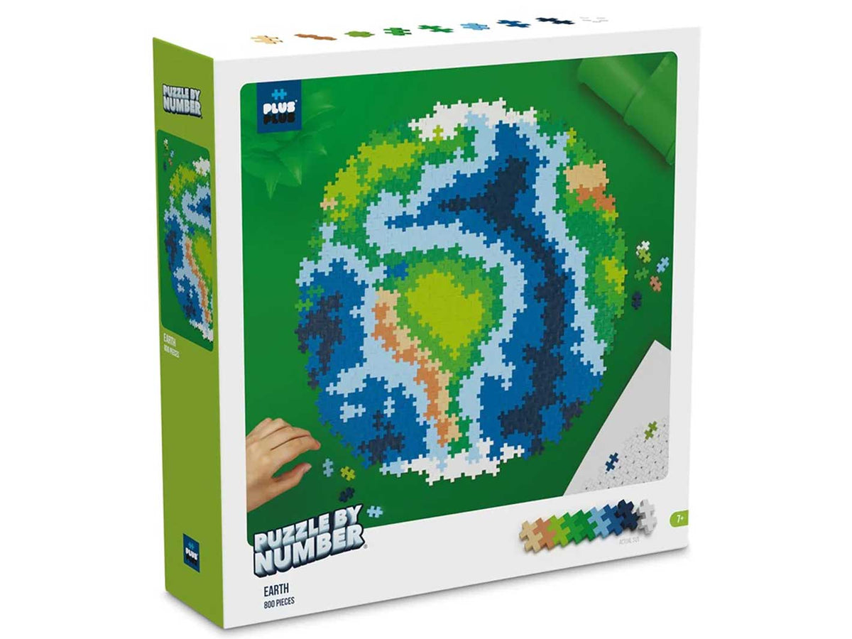 Plus Plus Puzzle By Number Earth 800pc