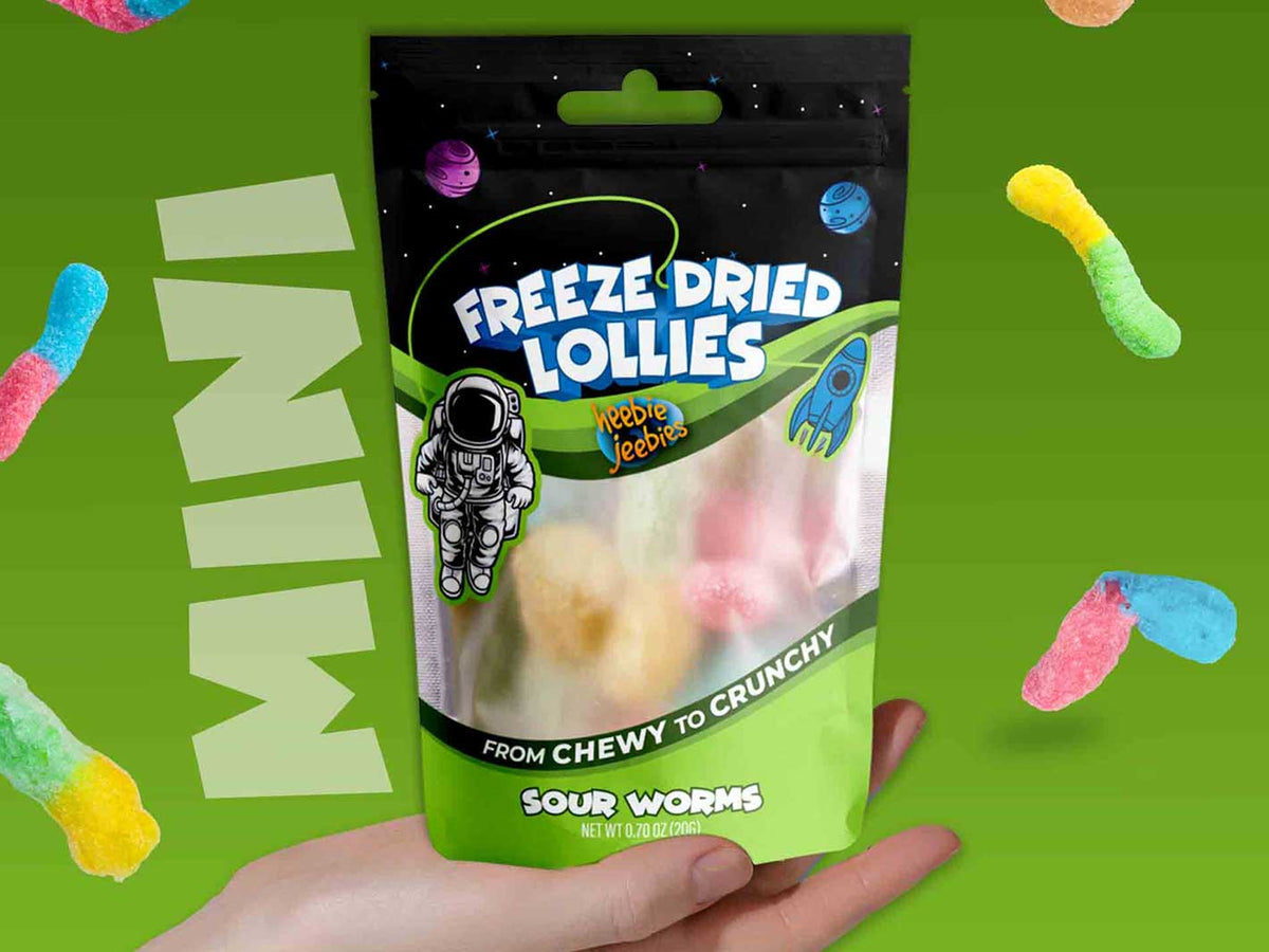 Freeze Dried Sour Worms Small 20g