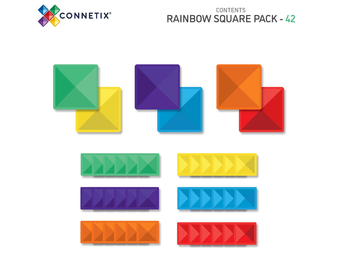 Connetix Rainbow Square Pack