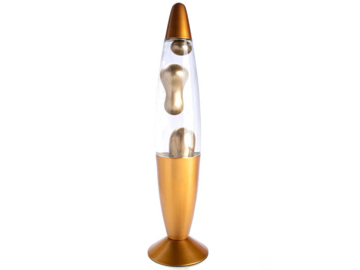 Lava Lamp Metallic Motion Gold