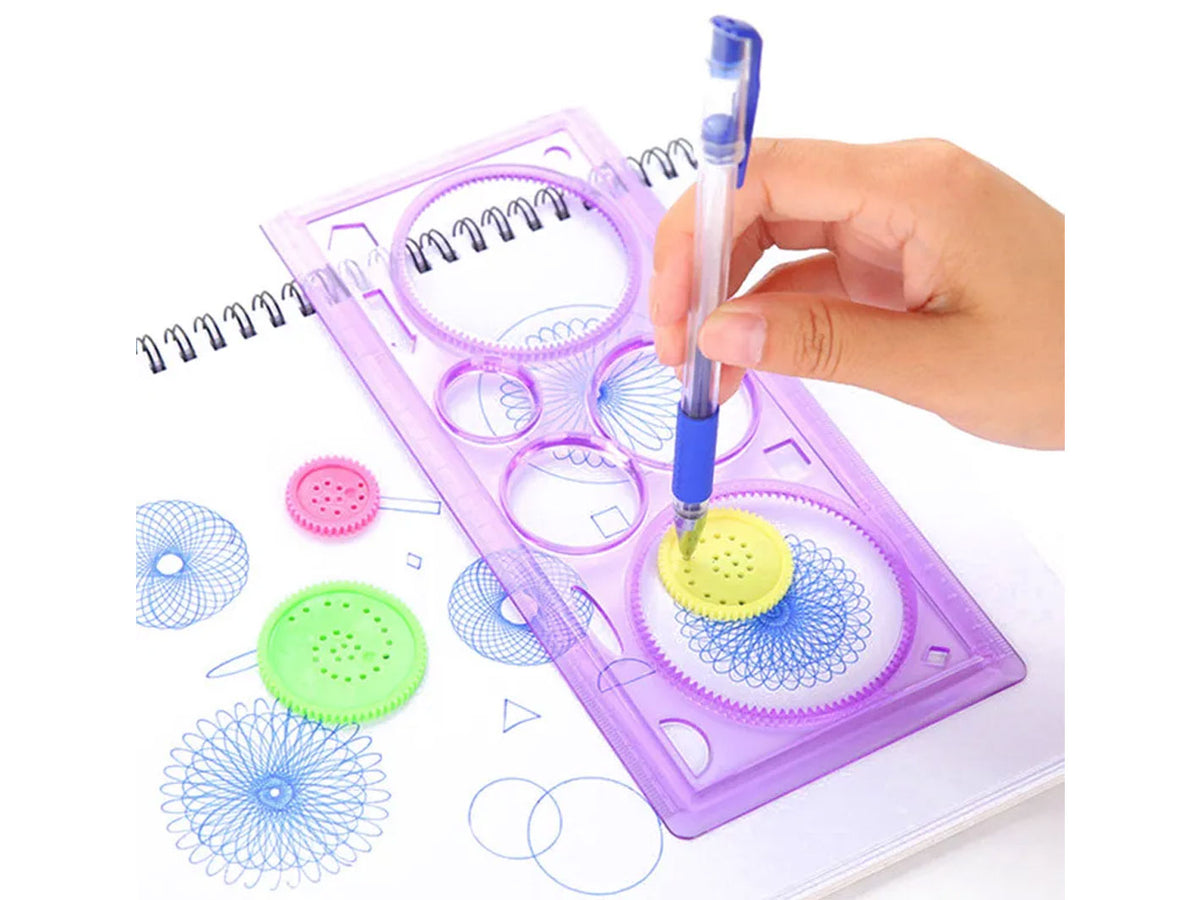 Magic Ruler Spiral Art Stencil Set - Questacon
