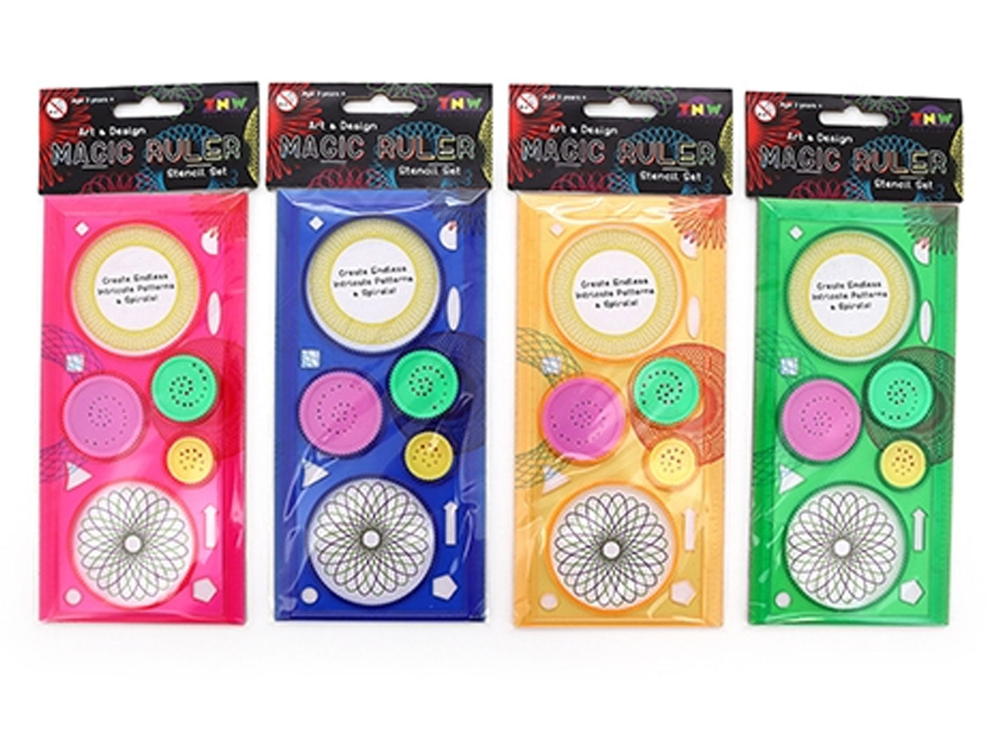 Magic Ruler Spiral Art Stencil Set - Questacon