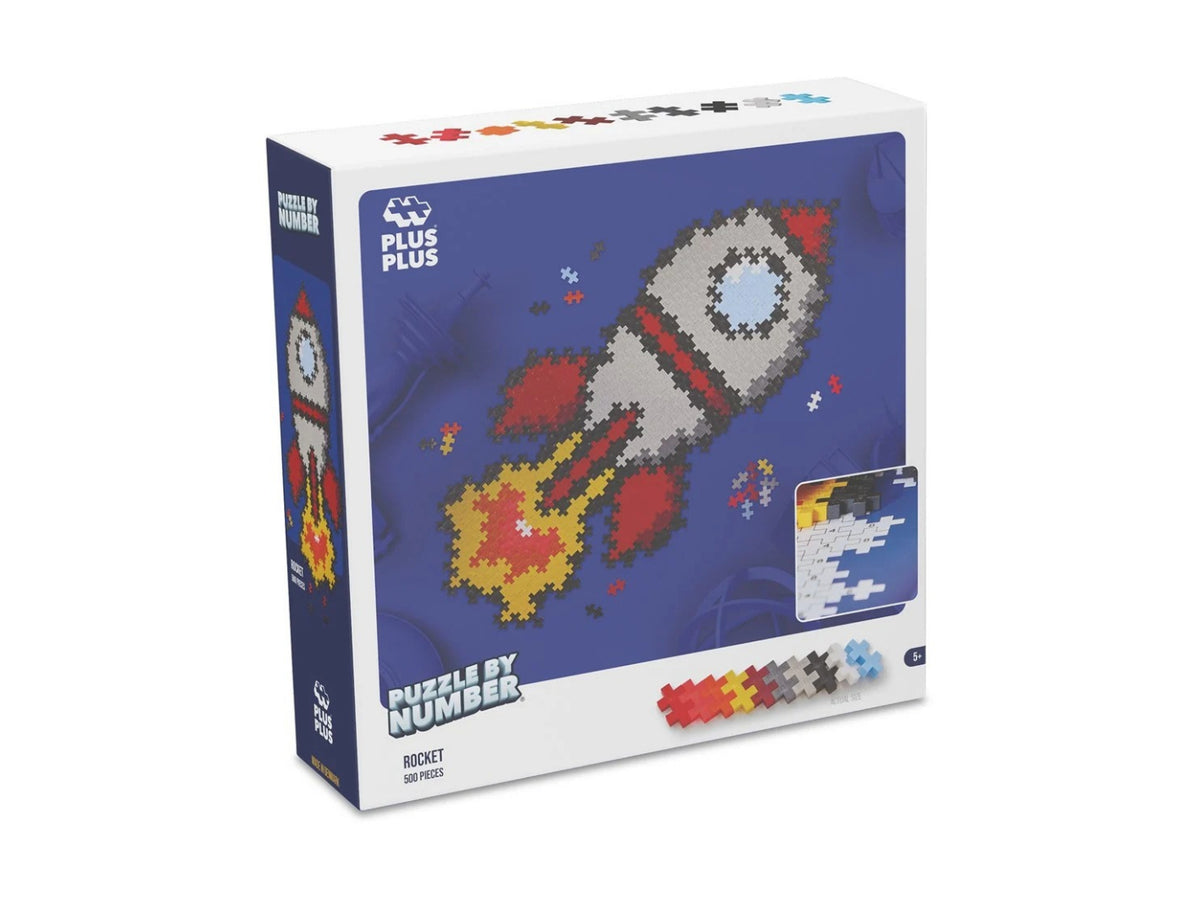 Plus Plus Puzzle By Number Rocket 500pc