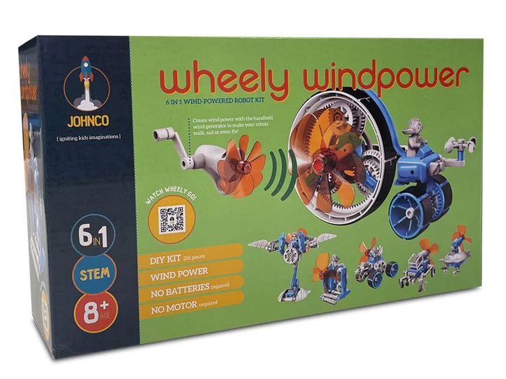 Wheely Windpower 6 in 1 Wind Powered Robot